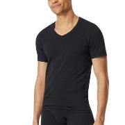 Schiesser Premium Cotton V-neck Shirt Schwarz Baumwolle Small Herren