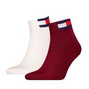 Tommy Men Uni Flag Quarter Sock 2P Weiß/Rot Gr 39/42 Herren