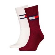 Tommy Men Uni TJ Flag Socks 2P Weiß/Rot Gr 39/42 Herren