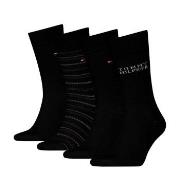 Tommy Hilfiger 4P Men Classic Socks Tin Giftbox Schwarz Gr 39/42 Herre...