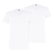 Puma 2P Basic V-neck Tee Weiß Baumwolle Small Herren