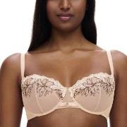 Chantelle BH Pulp Underwired Half Cup Bra Schwarz Beige Nylon B 70 Dam...
