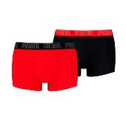 Puma 2P Men Everyday Trunks Schwarz/Rot Baumwolle Small Herren