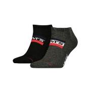 Levis 2P Sportswear Logo Low Cut Sock Grau/Schwarz Gr 39/42