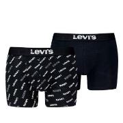 Levis 2P Logo Aop Boxer Brief Schwarz Baumwolle Small Herren
