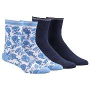 Damella 2P Bamboo Socks Marine/Blau Gr 39/42 Damen