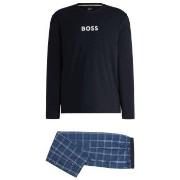 BOSS Easy Long Night Set Blau Baumwolle Medium Herren