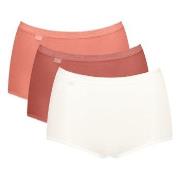 Sloggi 3P Basic Plus Maxi Colored Lachsrosa Baumwolle 38 Damen