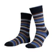 Amanda Christensen True Block Stripe Ankle Sock Marine Gr 39/42