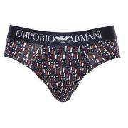 Armani Cotton Stretch Print Briefs 2P Mixed Baumwolle Small Herren
