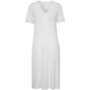 Damella Bamboo Plain Lace Short Sleeve Nightdress Elfenbein Bambus Sma...