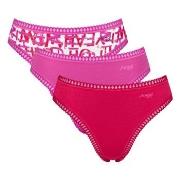 Sloggi 3P GO Crush High Leg Briefs Rosa Baumwolle Small Damen