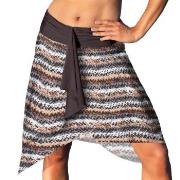 Wiki Puerto Rico Skirt Dress Braun gemustert Nylon Small Damen