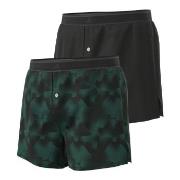 adidas 2P Active Woven Boxer Schwarz/Grün Baumwolle Medium Herren