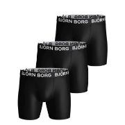 Björn Borg 3P Sports Microfiber Boxers Schwarz Polyester Small Herren