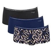 Sloggi 3P GO Crush Hipster Shorts Mixed Baumwolle Small Damen