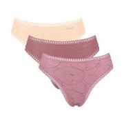 Sloggi 3P GO Crush High Leg Briefs Mixed Baumwolle Small Damen