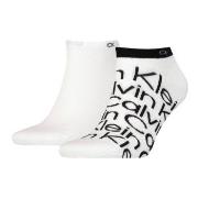 Calvin Klein 2P All Over Print Sneaker Sock Weiß Gr 39/42 Herren