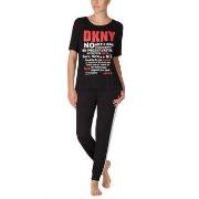 DKNY Only In DKNY T-shirt And Jogger Set Schwarz Viskose Medium Damen