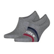 Tommy Men Tab Footie Socks 2P Grau Gr 39/42