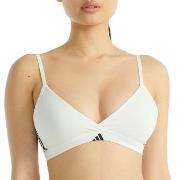 adidas BH Sport Active 3 Stripes Triangle Bralette Weiß Baumwolle Smal...