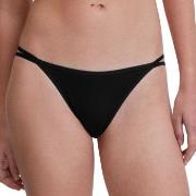 Calida Sleek Skin Low Cut Tanga Brief Schwarz Small Damen