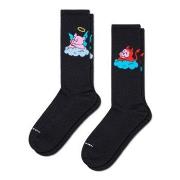 Happy socks 2P Good Pig Bad Pig Sneaker Sock Schwarz gemustert Gr 41/4...