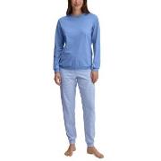 Calida Lovely Nights Pyjama With Cuff Hellblau Baumwolle Small Damen