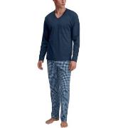 Calida Relax Streamline 5 Pyjama Blau Muster Baumwolle X-Large Herren