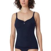 Schiesser Fine Rib Spaghetti Top Dunkelblau Baumwolle Small Damen