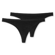 Schiesser 2P 95-5 Organic Cotton Thongs Schwarz Ökologische Baumwolle ...