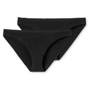 Schiesser 2P 95-5 Organic Cotton Mini Briefs Schwarz Baumwolle Small D...