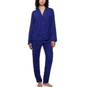 Triumph Boyfriend Fit Pyjama Dunkelblau Viskose 38 Damen