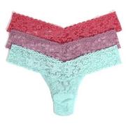 Hanky Panky 3P Low Rise Lace Thong Blau/Lila Nylon One Size Damen