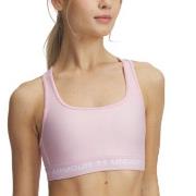 Under Armour BH Mid Crossback Sport Bra Rosa/Weiß Polyester Small Dame...