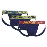 Nike 3P Dri-Fit Essential Micro Jockstrap Marine/Rot Polyamid Large He...