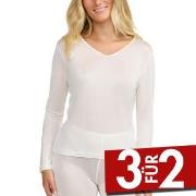 Damella Silk Long Sleeve Elfenbein Seide Small Damen