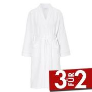 Damella Waffle Knit Robe Weiß Baumwolle Small Damen