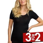 Damella Wool And Silk T-Shirt Schwarz Wolle 38 Damen