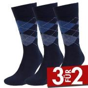 Amanda Christensen 3P True Ankle Argyle Sock Marine/Blau Gr 39/42 Herr...