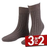 Amanda Christensen True Ankle Rib Sock Braun Gr 39/42 Herren