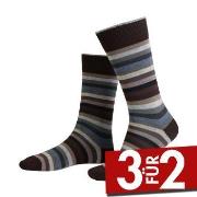 Amanda Christensen True Block Stripe Ankle Sock Schwarz/Blau Gr 39/42