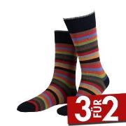 Amanda Christensen True Block Stripe Ankle Sock Rot/Schwarz Gr 39/42
