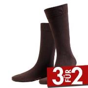 Amanda Christensen 3P True Combed Cotton Sock Dunkelbraun Gr 43/46