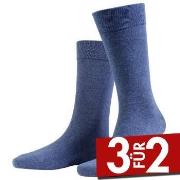 Amanda Christensen 3P True Combed Cotton Sock Denimblau Gr 35/38