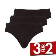Jockey 3P Cotton Plus Brief Schwarz Small Herren