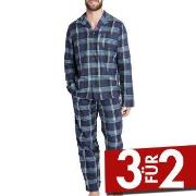 Jockey Woven Pyjama Blau/Hellblau Small Herren
