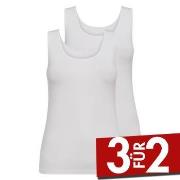 Decoy 2P Wide Strap Bamboo Top Weiß Small Damen