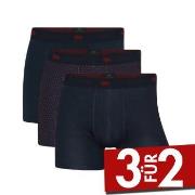 Dovre 3P Recycled Polyester Boxers Marine/Rot Polyester Small Herren