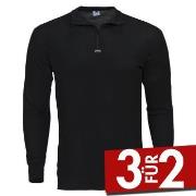 Dovre Wool Long Sleeve With Zipper Schwarz Merinowolle Small Herren
